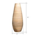 Villacera Villacera 83-DEC7043 Handcrafted 22 in. Tall Natural Bamboo Decorative Tear Drop Floor Vase for Silk Plants 83-DEC7043